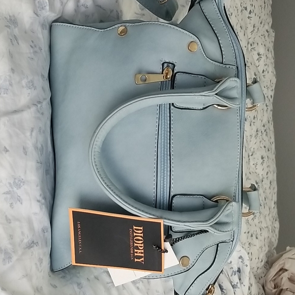 Diophy Handbags - Light blue handbag